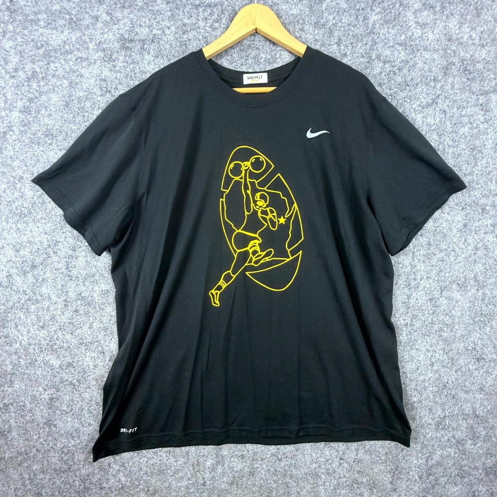 Nike Dri-FIT Green Bay Packers Van Pelt 2016 NFL T-Shirt Mens 3XL Black Logo